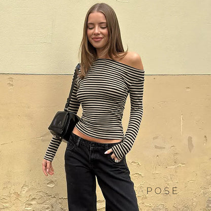 Filomena Off-Shoulder Striped Top