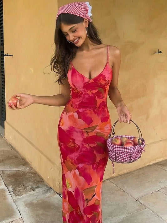 Floral Print Maxi Dress
