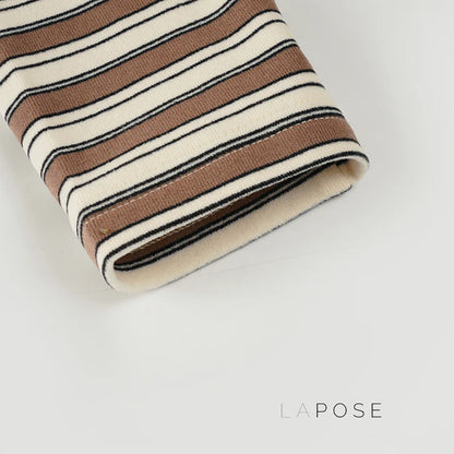 Germani Striped Long Sleeve Polo Top