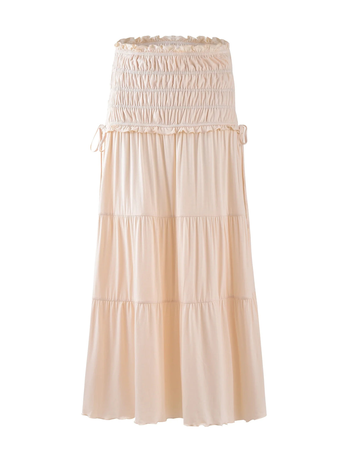 Gracelyn Polka Dot Maxi Skirt - Bone