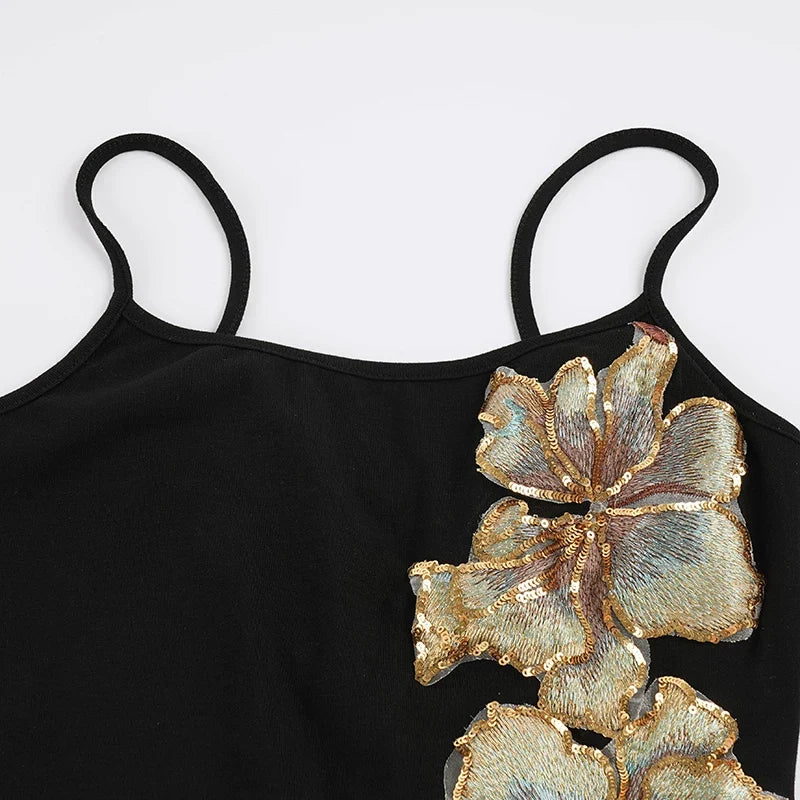 Grayson Sequin Floral Embroidered Camisole