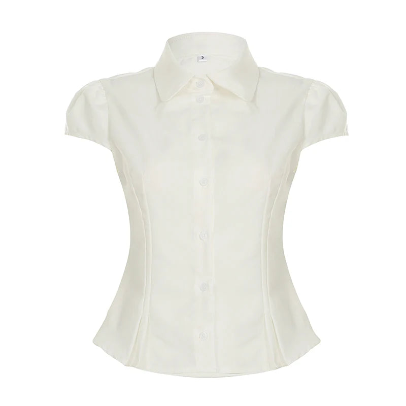Greenlee Puff Sleeve V-Neck Top
