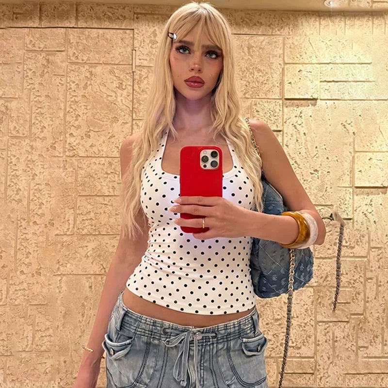 Hadlie Polka Dot Halter Top