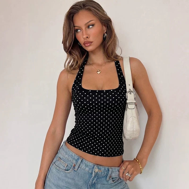 Hadlie Polka Dot Halter Top