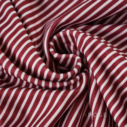 Haley Red Striped Lace Top