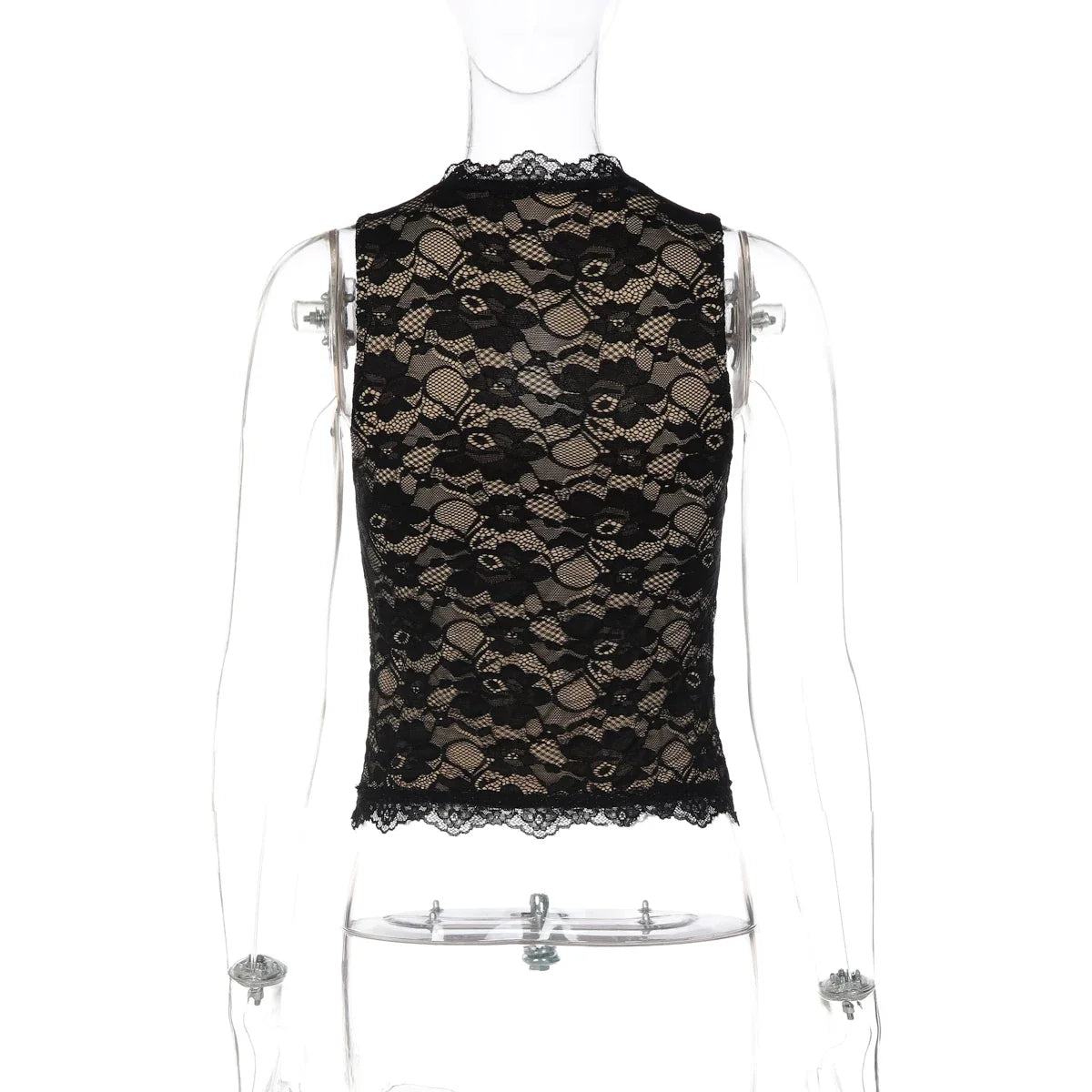 Hayat Lace Keyhole Cut-Out Top