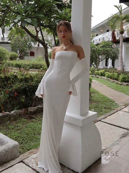 Haydee Off Shoulder Fishtail Dress