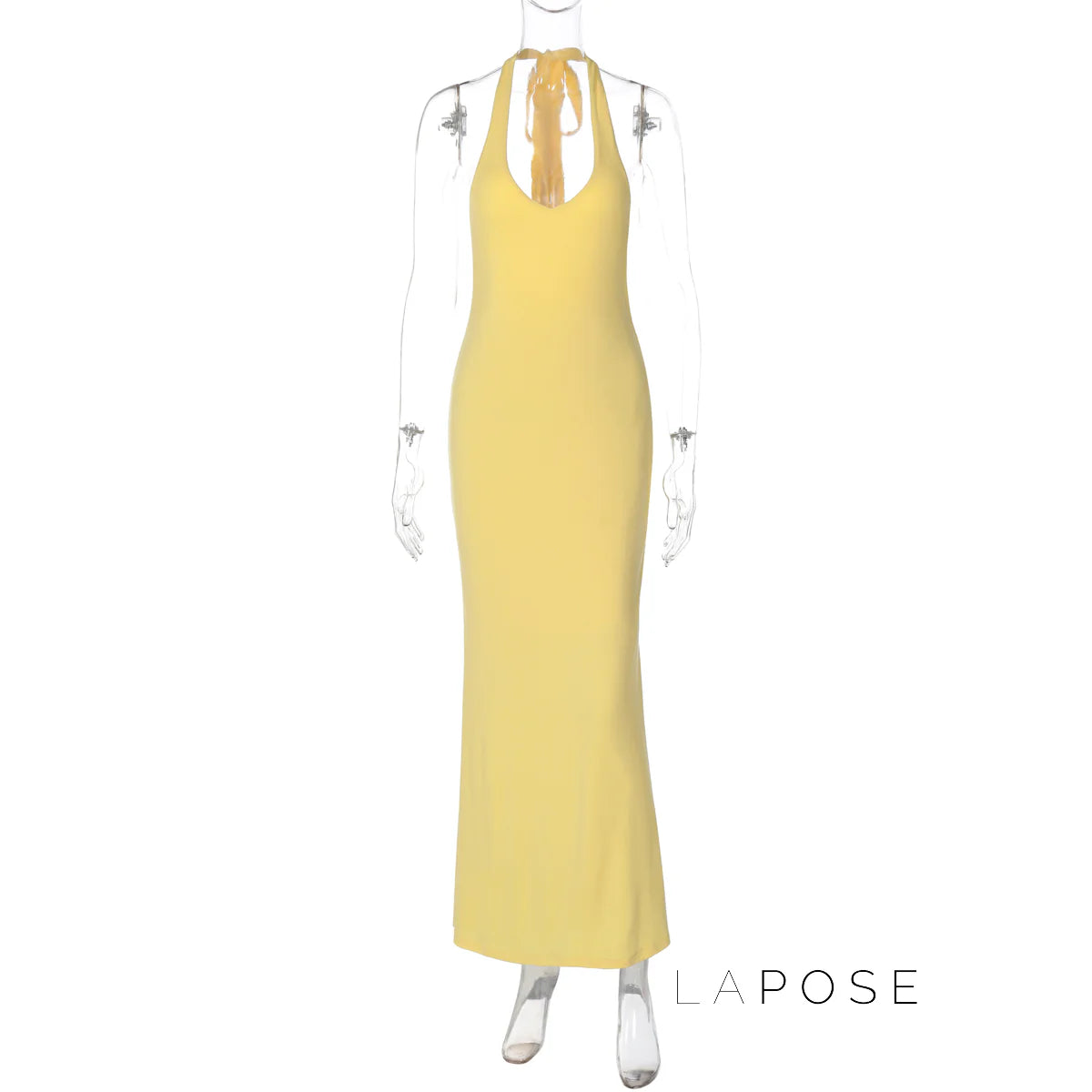 Holley Backless Halter Maxi Dress