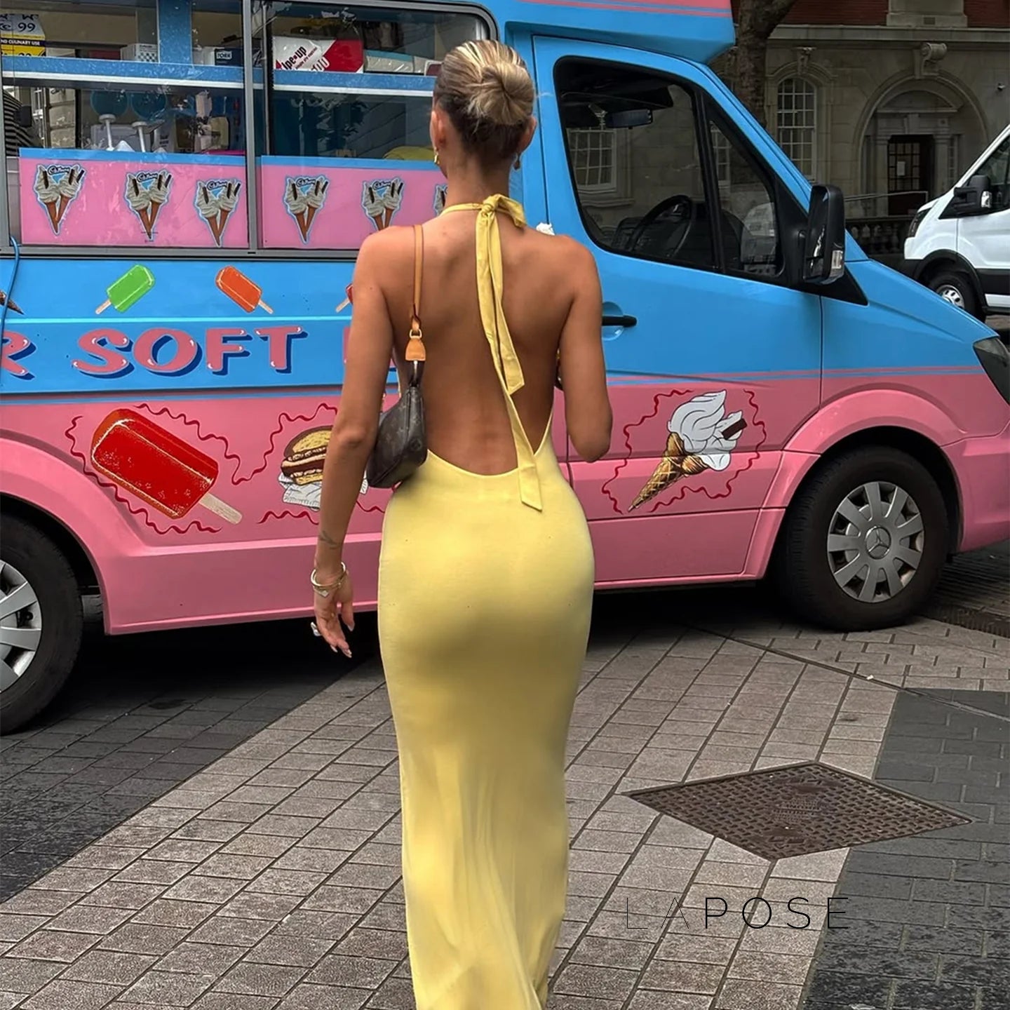Holley Backless Halter Maxi Dress
