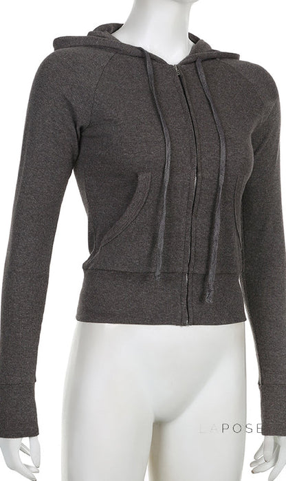 Isabel Knitted Zip Hoodie