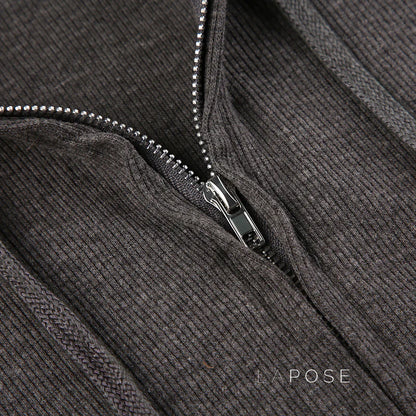 Isabel Knitted Zip Hoodie