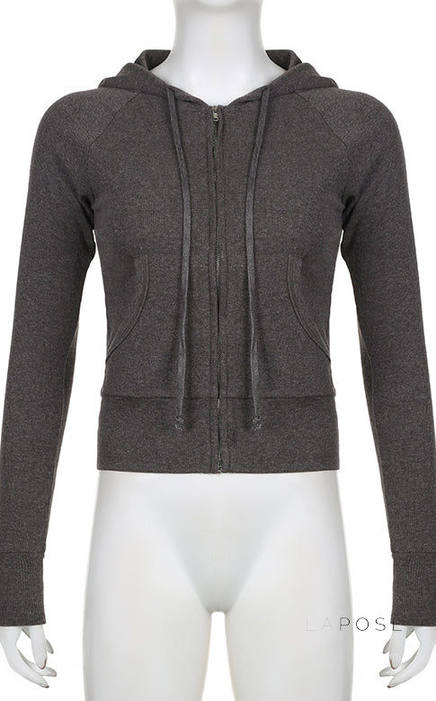 Isabel Knitted Zip Hoodie
