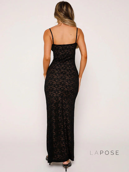 Iyonna Lace Trim Maxi Dress