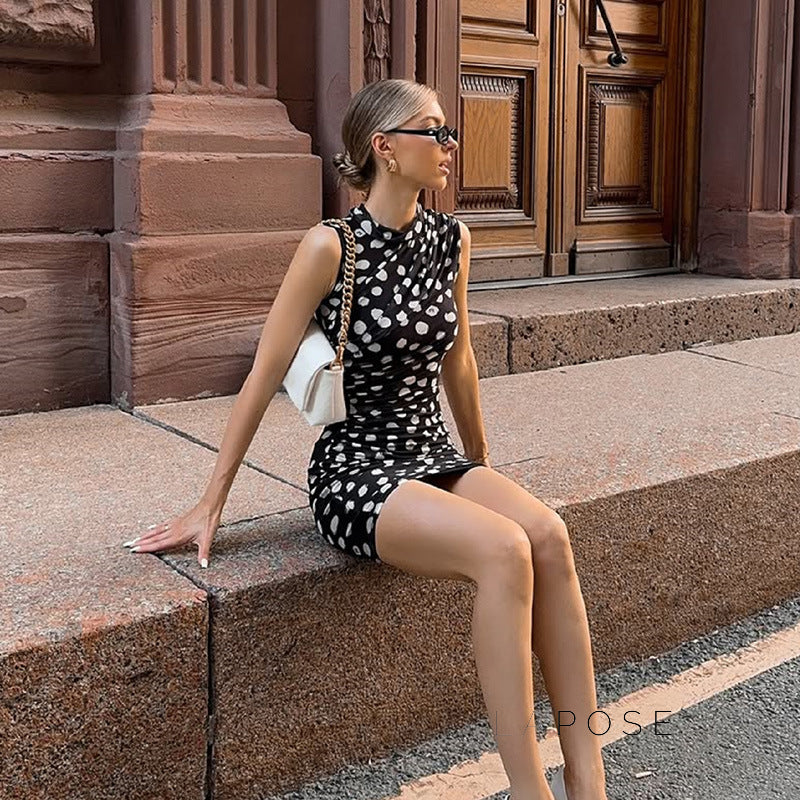 Jaelle Polka Dot Mini Dress