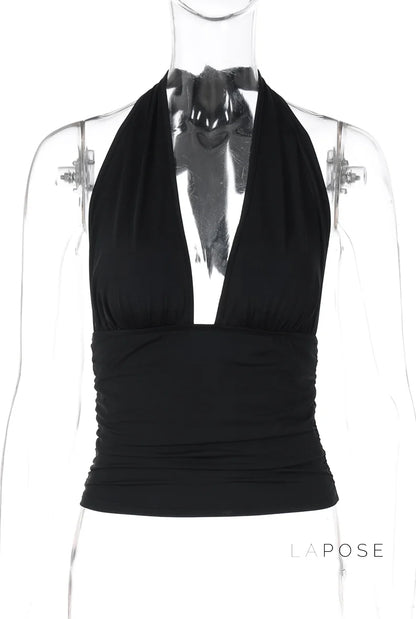 Jayana Deep Neck Halter Top