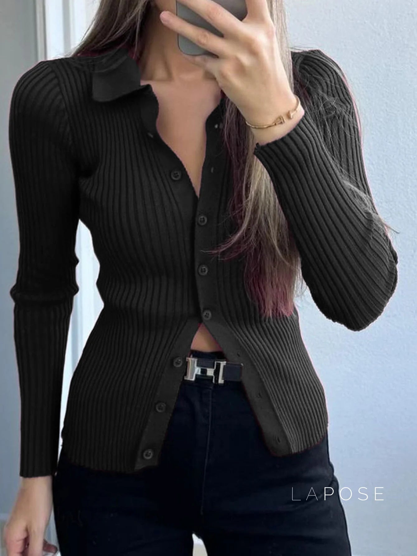 Jessalynn Knit Polo Top