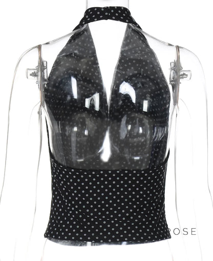 Joan Polka Dot Halter Top
