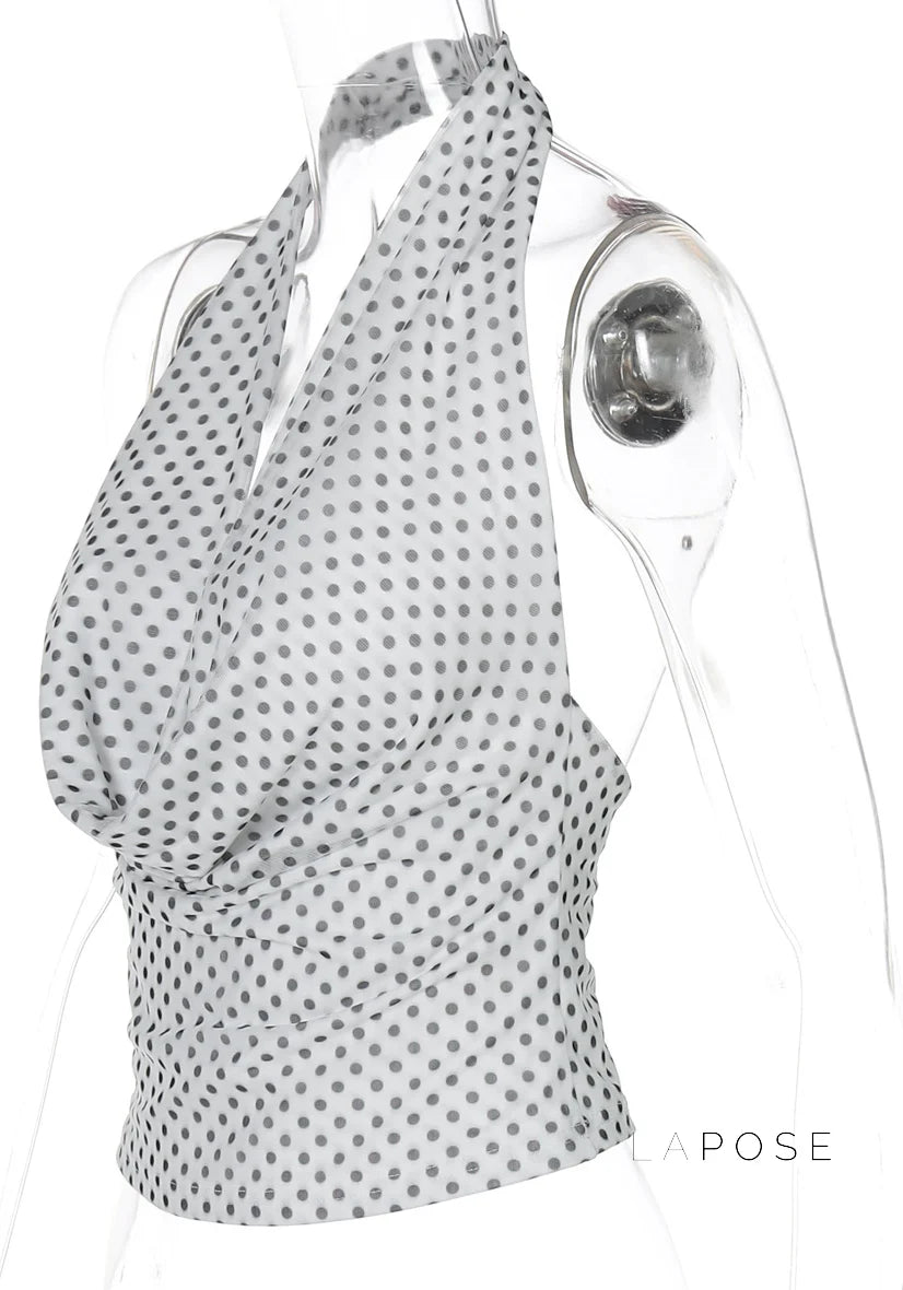 Joan Polka Dot Halter Top