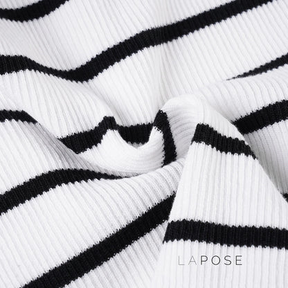 Joyanna Striped Cropped Knit Cardigan