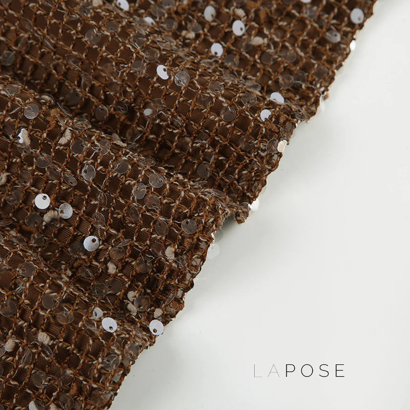 Kaidyn Sequin Crop Tube Top