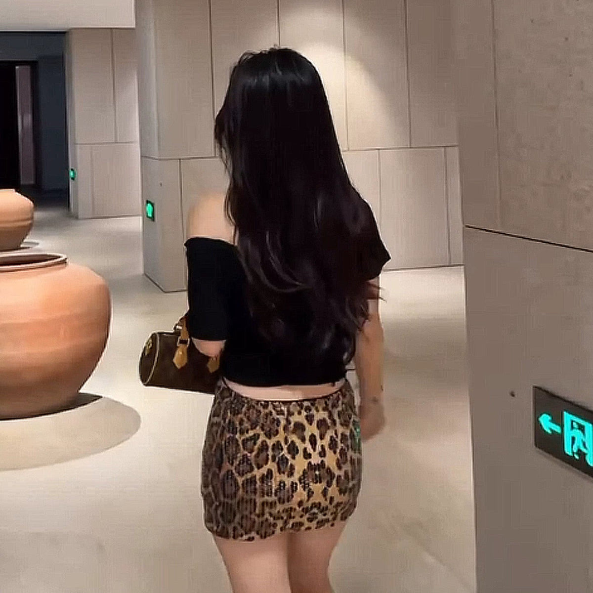 Kaleena Leopard Sequin Skirt Set