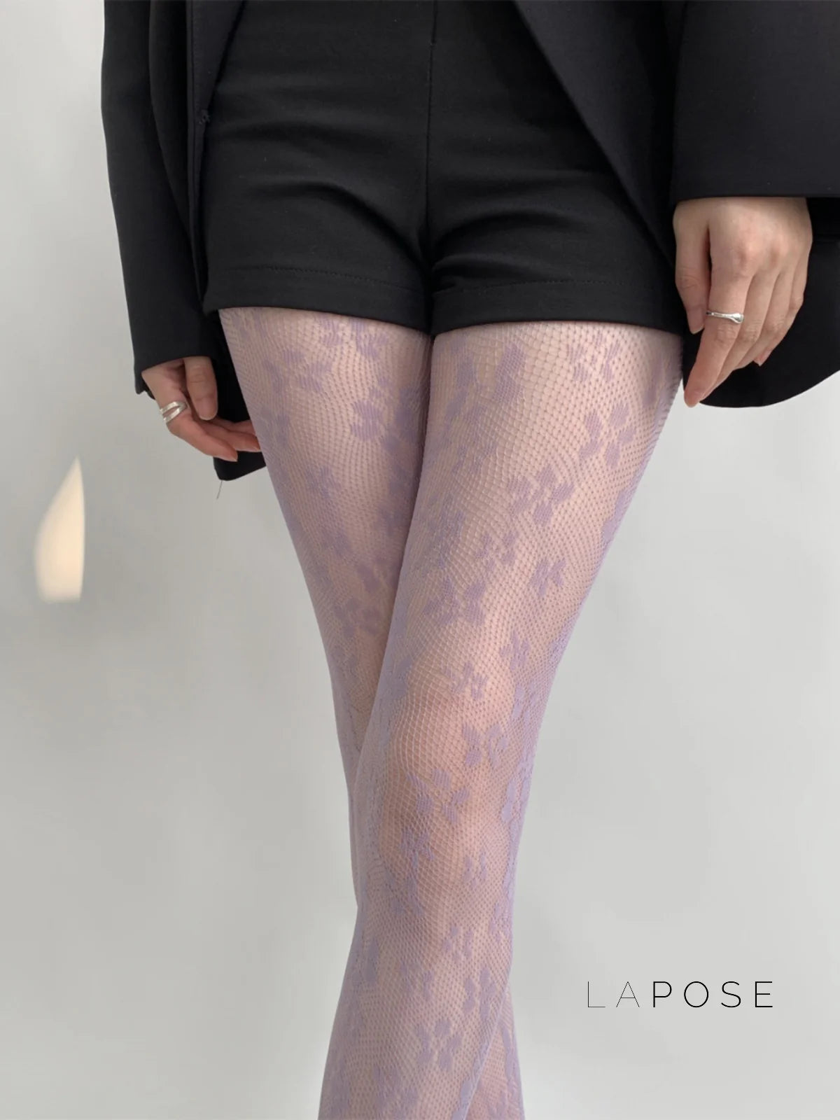 Kaleyah Sheer Lace Print Tights