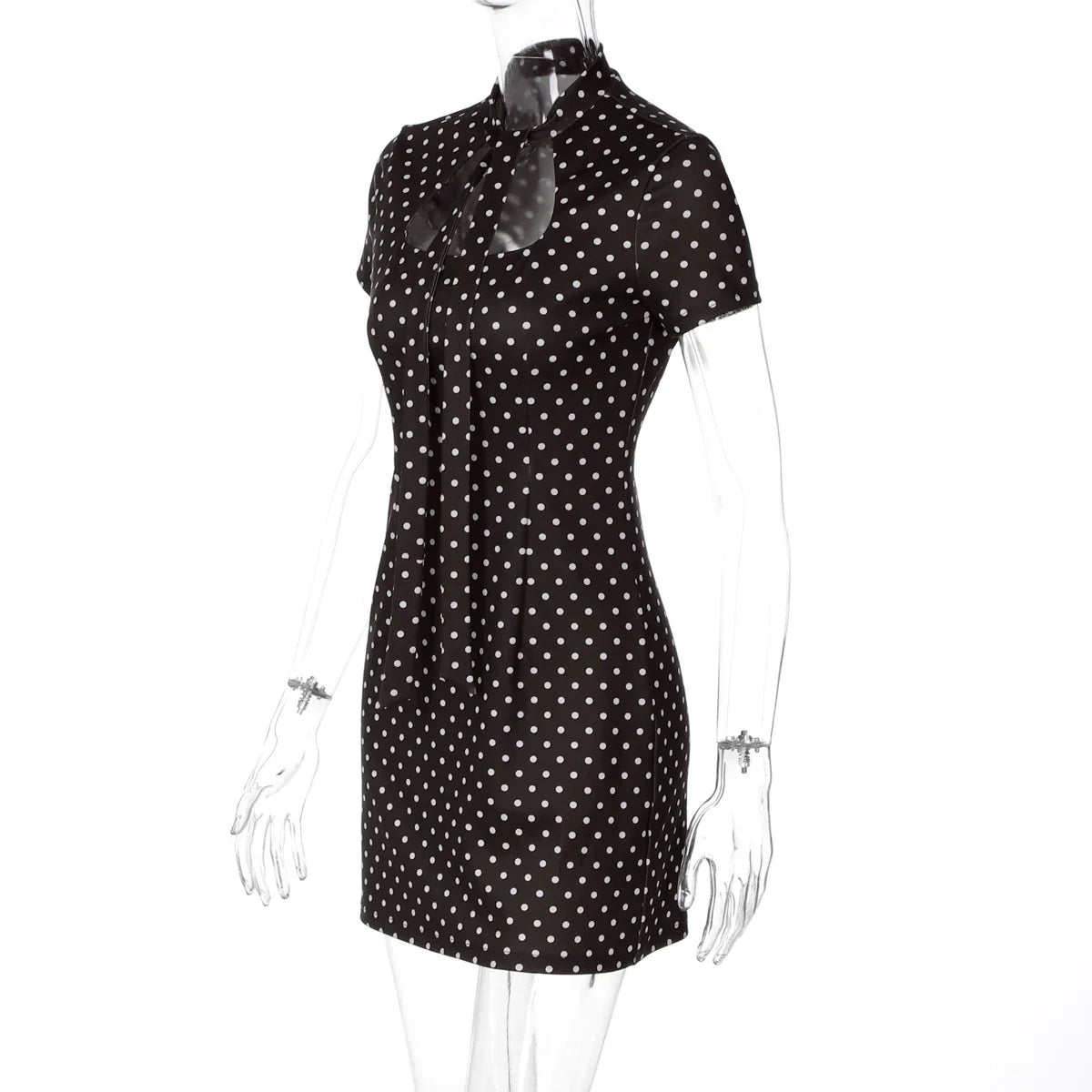 Kamari Polka Dot Cutout Mini Dress