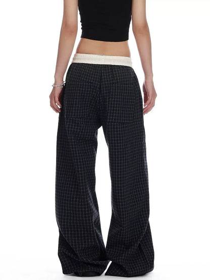 Karah Plaid Wide Leg Pants