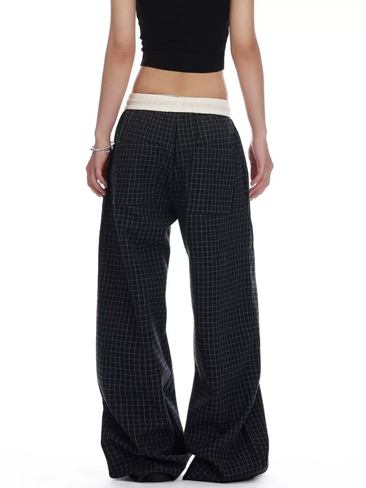 Karah Plaid Wide Leg Pants