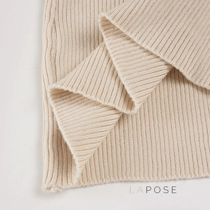 Karaline Ribbed Knit V-Neck Top