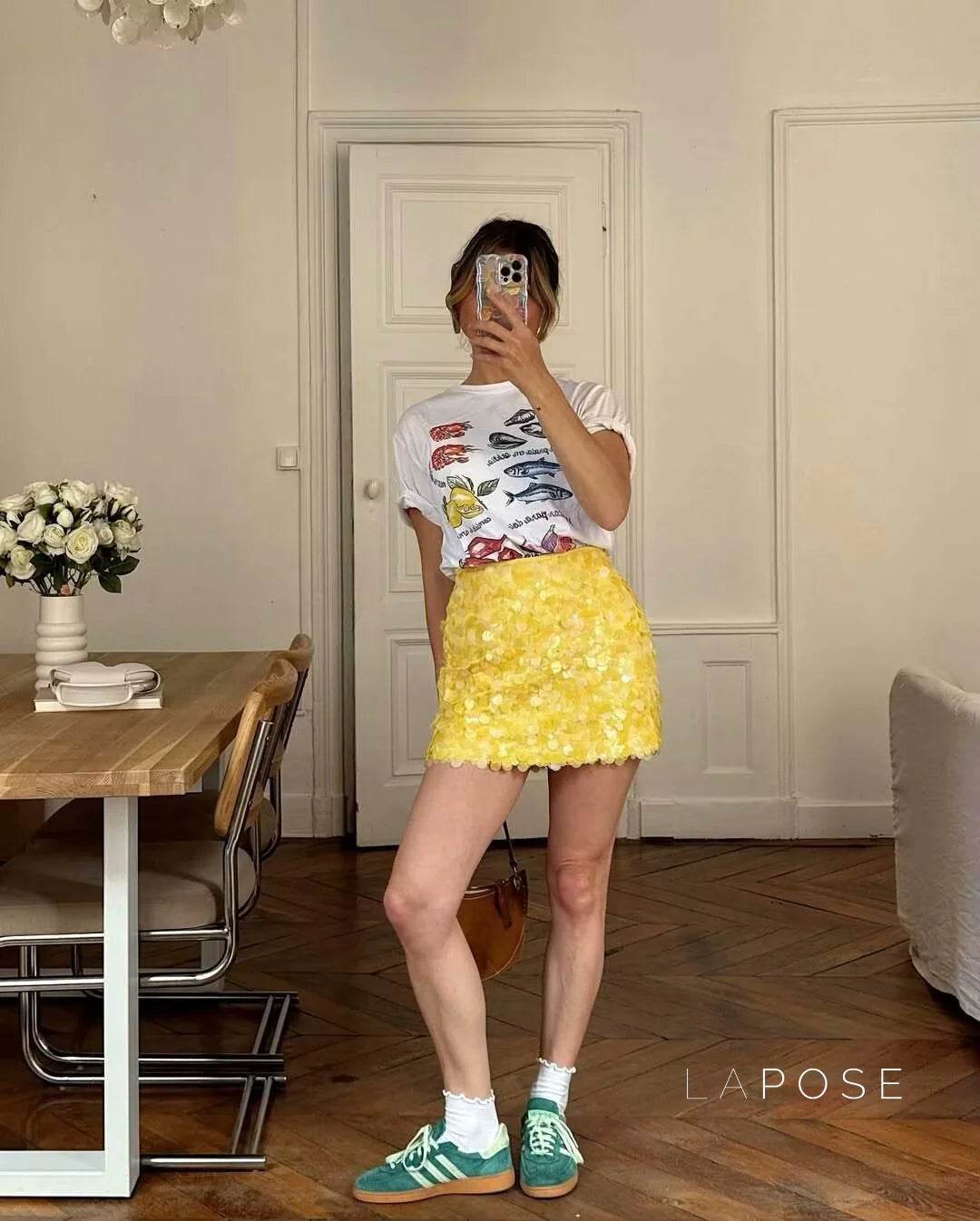Kathia Sequin Mini Skirt