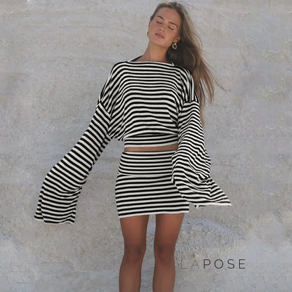 Kayden Striped Skirt Set