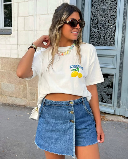 Kaylin Freshly Squeezed Oversized Tee