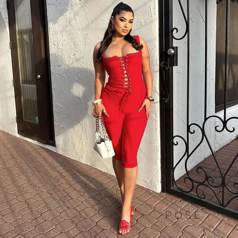Kaylin Ribbed Shorts Set