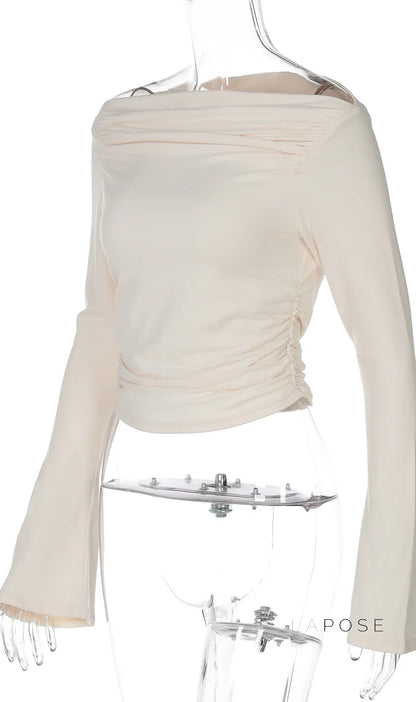 Kenadie Off Shoulder Ruched Top