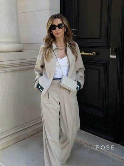 Kenley Khaki Ribbed Jacket