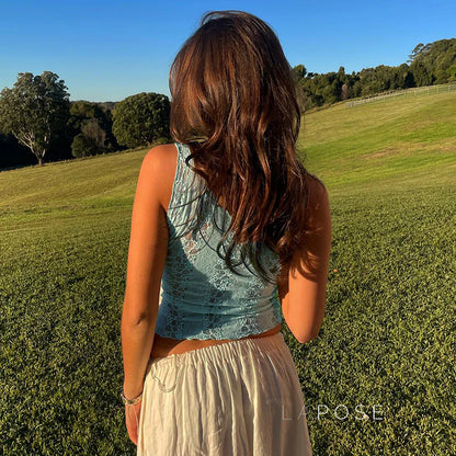 Kenzlie Lace Trim Crop Top