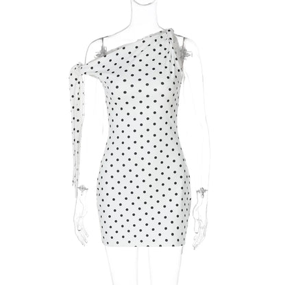 Kinslee Asymmetric Polka Dot Mini