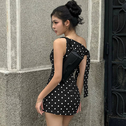 Kinslee Asymmetric Polka Dot Mini