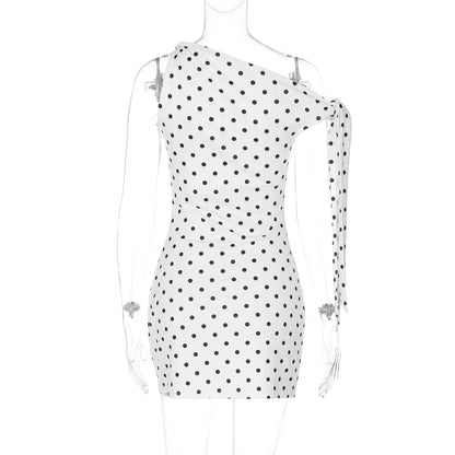 Kinslee Asymmetric Polka Dot Mini
