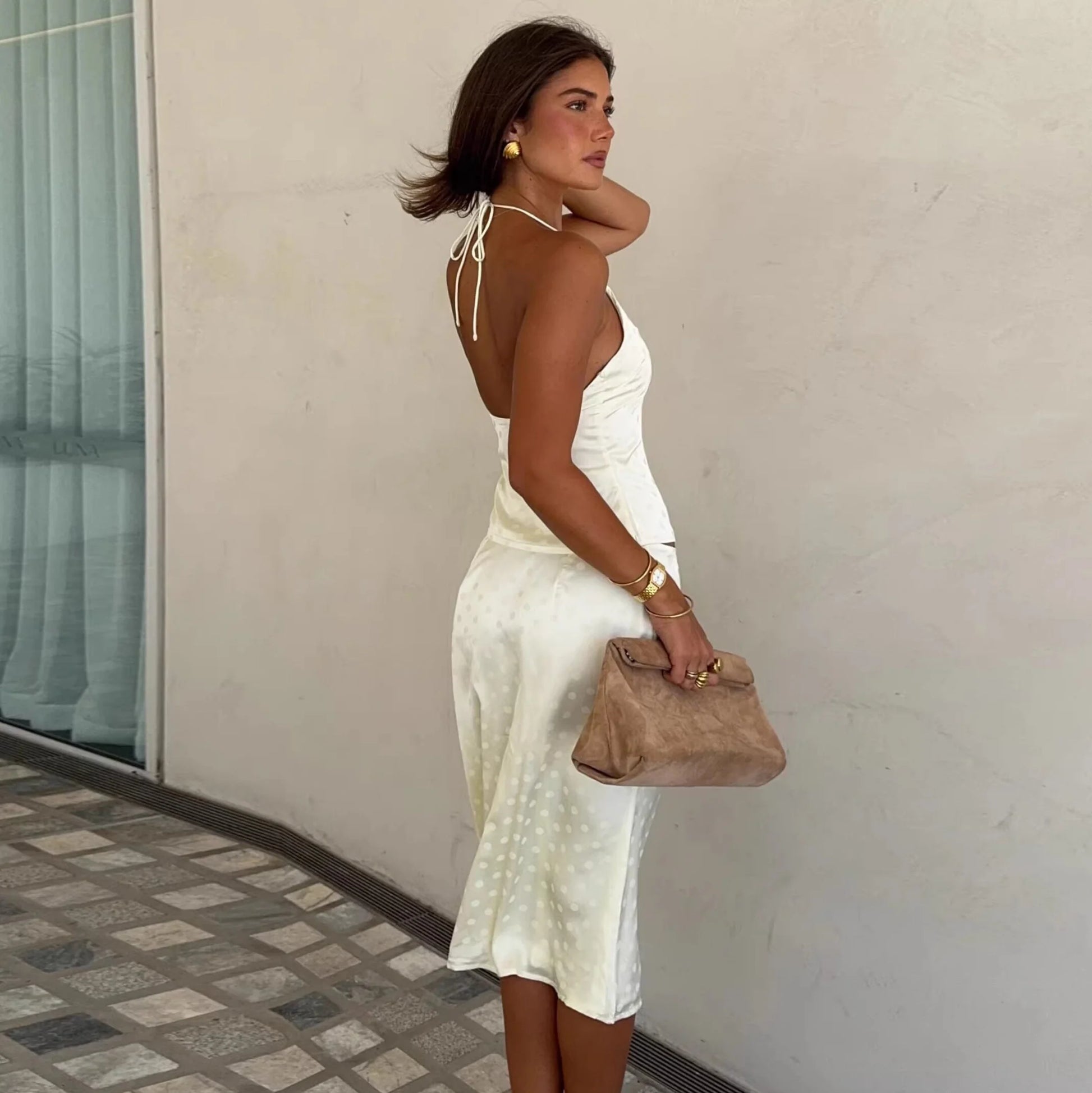 Knitted Two-Piece Skirt Set