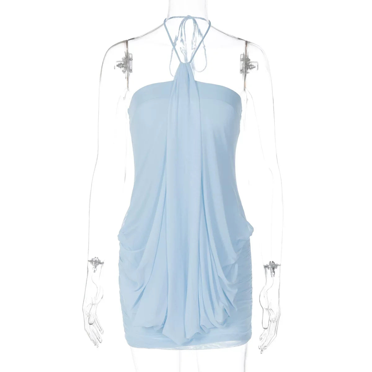 Kollyns Halter Draped Mini Dress
