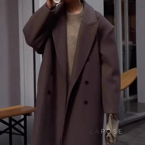 Korbyn Double-Breasted Woolen Coat
