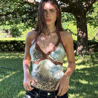 Kori Halter Watercolor Crop Top