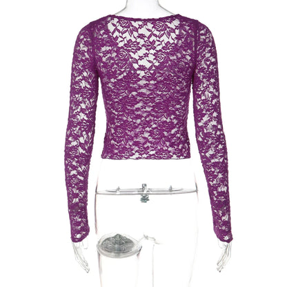 Kori Sheer Lace V-Neck Top