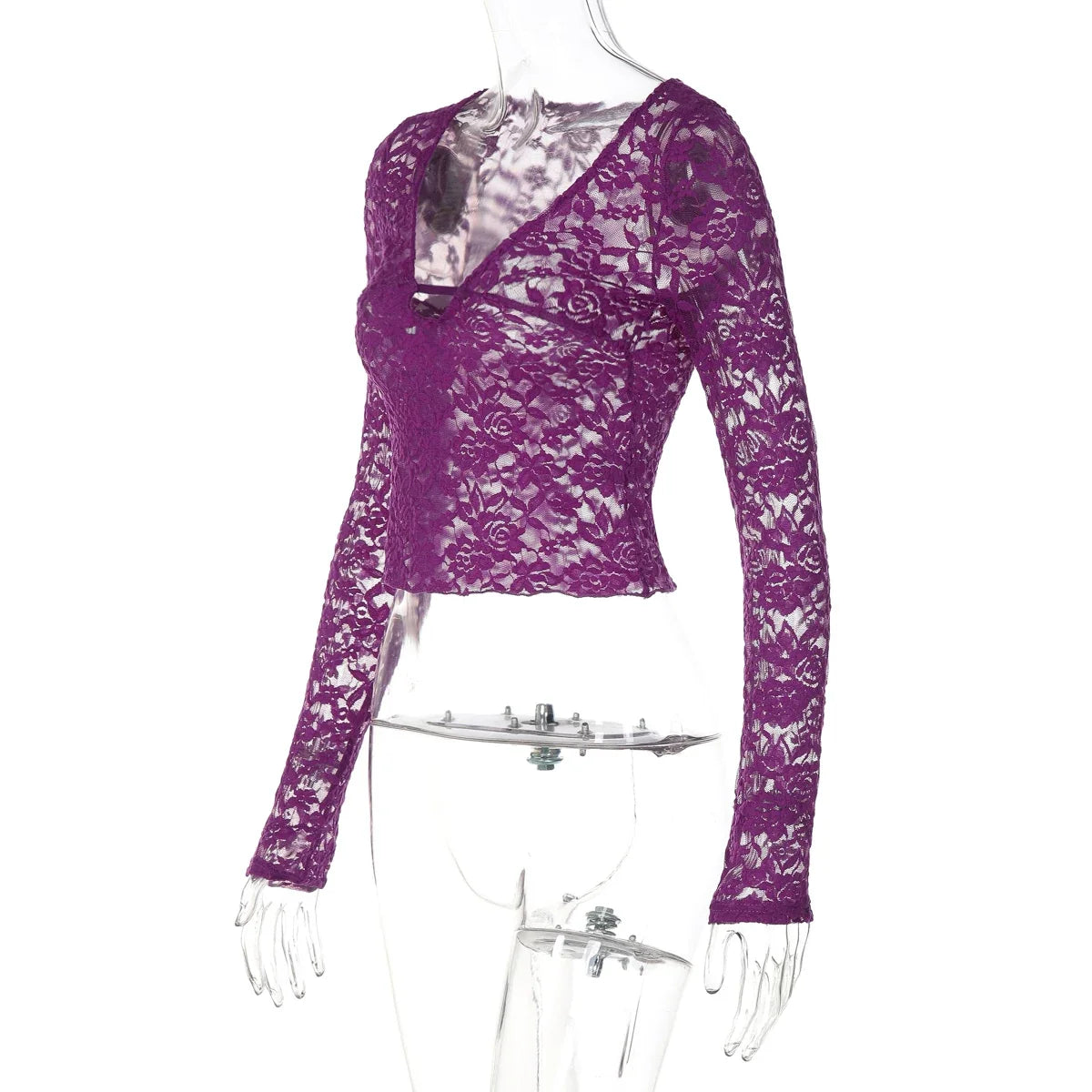 Kori Sheer Lace V-Neck Top