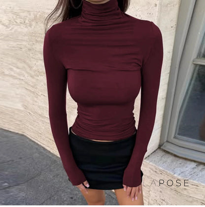 Kylee Slim Fit Turtleneck Top