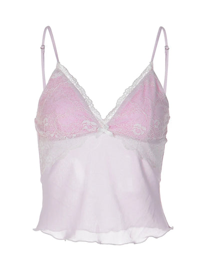 Lace Patchwork V-Neck Camisole