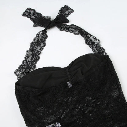 Lace Trim Halter Camisole Top
