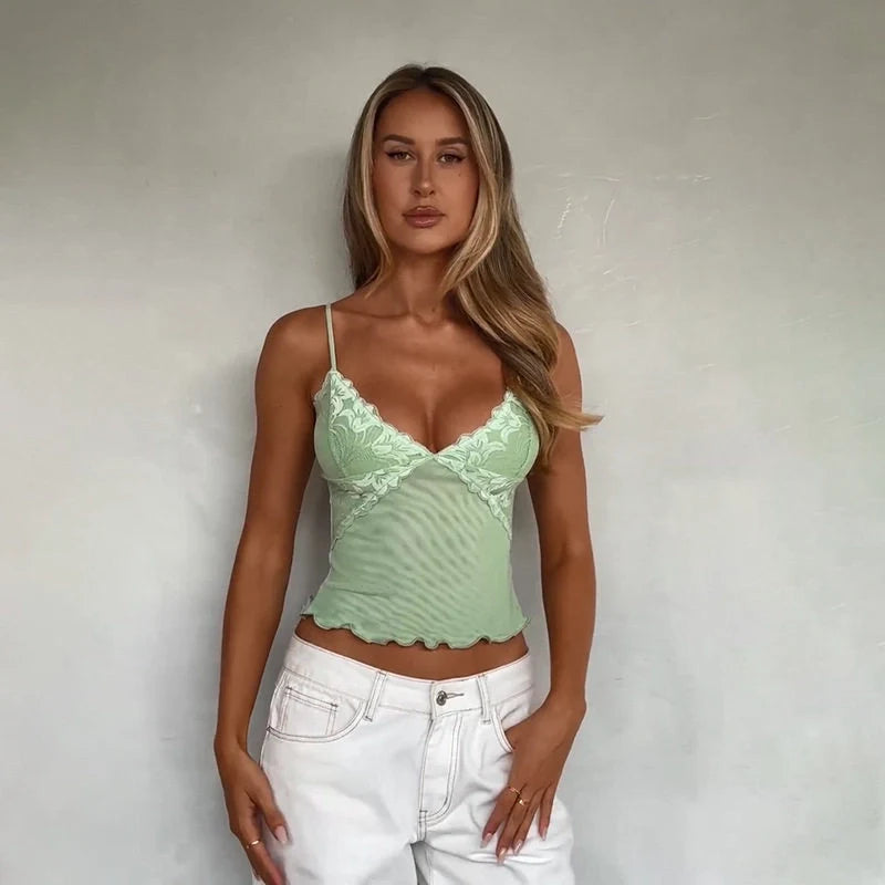 Lace V-Neck Camisole Top